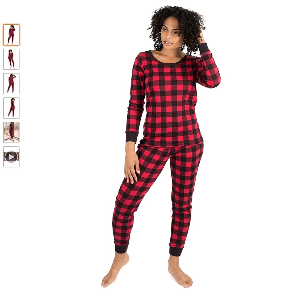Follow Me Pajamas Red Black Buffalo Plaid NEW